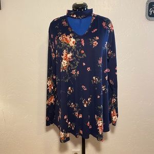 Cool Melon chocker collar blouse, size 2X.